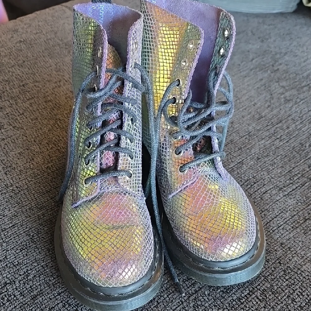 Holographic Original Dr. Martin Lace-Up Boots - Picture 1 of 7